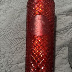 STARBUCKS RED JEWELED VENTI CUP