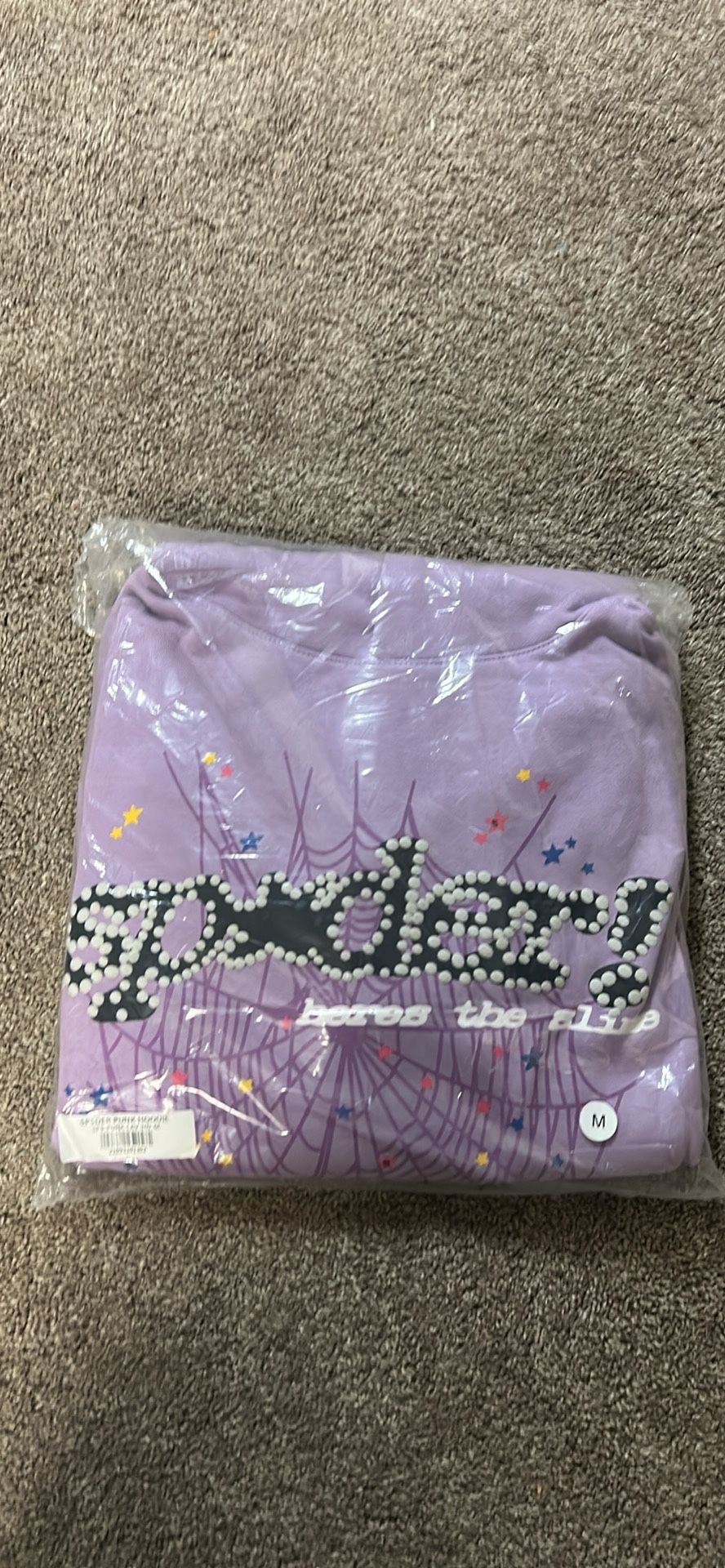 Spider hoodie purple açaí Size M