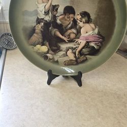"Boys Playing Dice" Collector Plate By Bartolome Estaban Murillo 