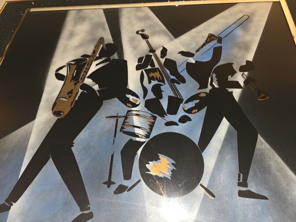 Laurel street Art jazz club. Men Of Jazz Mirrored miral