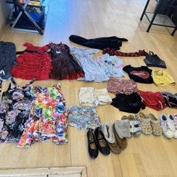 Girl Clothes Size 7/8 And Shoes 
