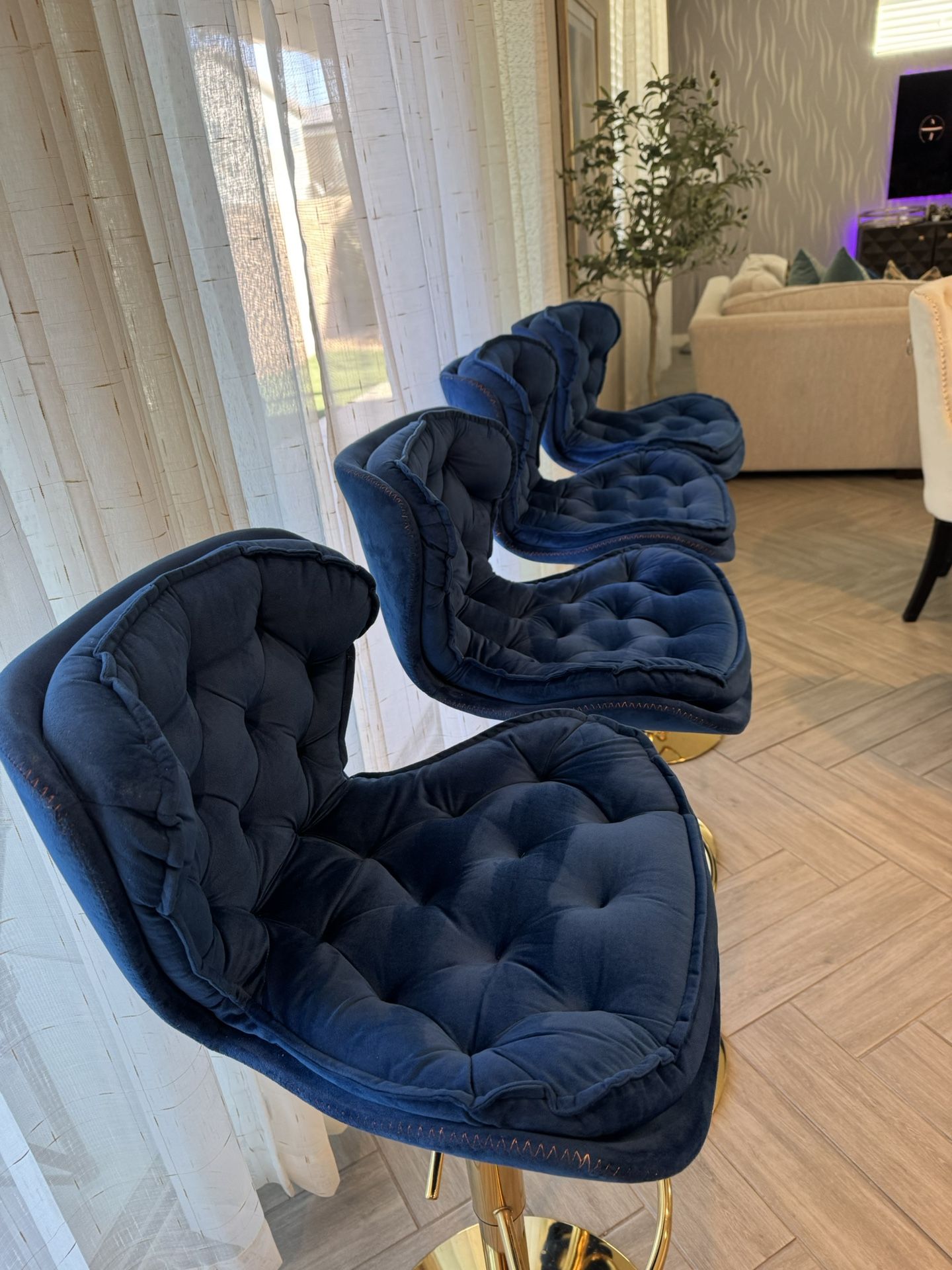 4 Microfiber Bar Stools $210