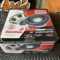 Power Acoustik 12 inch Subwoofer (GW-124) 2,500 Watt Max Dual 4-ohm 