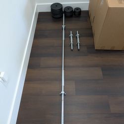 Barbell And Dumbbells With Weights