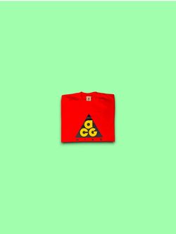 Nike ACG Logo Short Sleeve T-Shirt Red Men’s Size Large