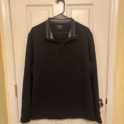 Untuckit Navy Blue Performance Business Casual Pullover Quarter Zip Sweater