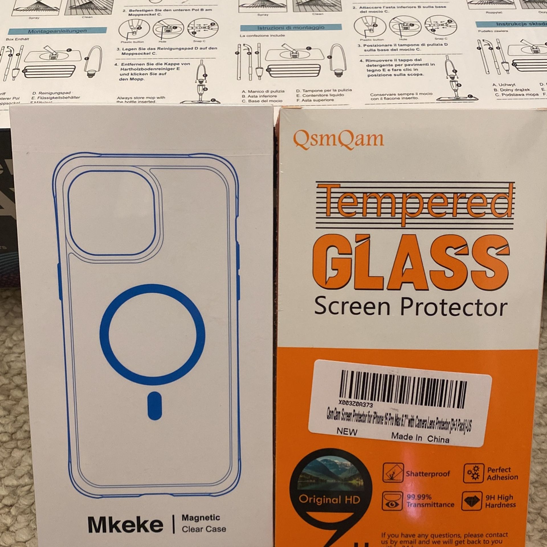 Magnetic iPhone Case With Screen Protector For 15/14 Pro 6.1”