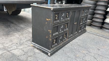 Old heavy Solid wood dresser Made by Basset Furniture Industries