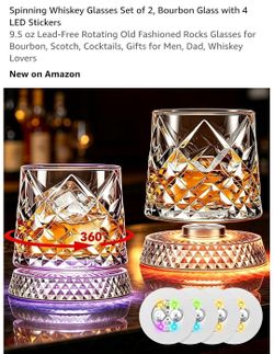 Spinning Led whiskey glasses