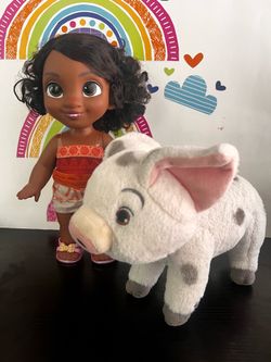DISNEY MOANA 2  - SIMEA THE COUSIN AND PUA THE PLUSH PIG - GREAT CONDITION