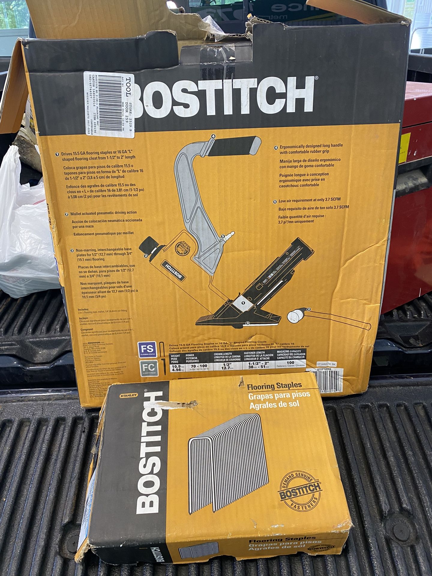 BOSTITCH 1-1/2" - 2" Hardwood Flooring Cleat Air Nailer