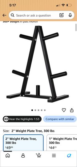 2-Inch Weight Plate Tree Rack 300 lbs