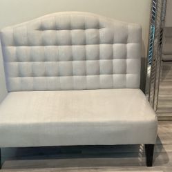 2 Seat-Armless Loveseat - Upholstered Bench 