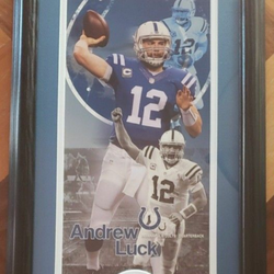 Andrew Luck Indianapolis Colts commemorative coin wall art display