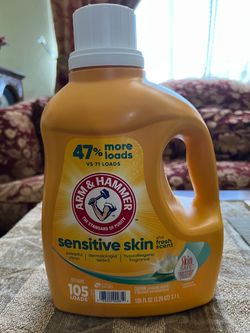 Arm & Hammer Sensitive Skin Liquid Laundry Detergent 105 Loads
