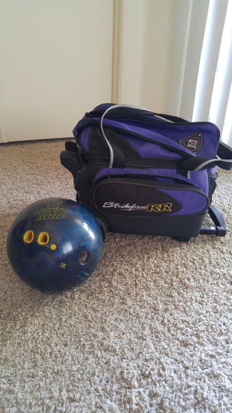 Roto grip epic saga bowling ball w/bag