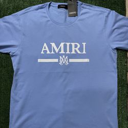 Amiri Baby Blue Logo Shirt 
