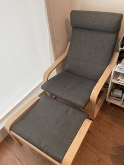 POÄNG Armchair + Cushion + Ottoman + Cushion (full set)