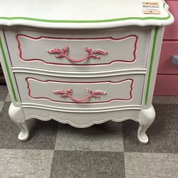 Pink & Green Nightstand