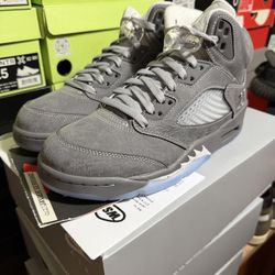 AIR JORDAN 5 WOLF GREY Sz 7Y DS