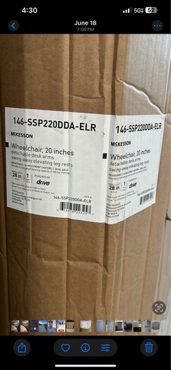 Brand new 20in wheelchair in the box