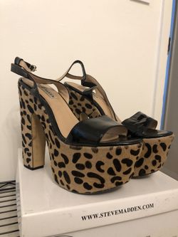 Steve Madden Cheetah Platforms Sz 8.5