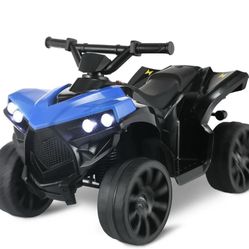 Pirecart 6V Battery Powered Ride on ATV for Toddler, Electric 4 Wheeler Ride on Toy with LED Headlights, Music