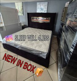 NEW KING SIZE BED FRAME AND MATTRESS