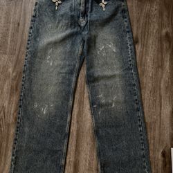 Adolree Distressed Jeans Vintage Finish 