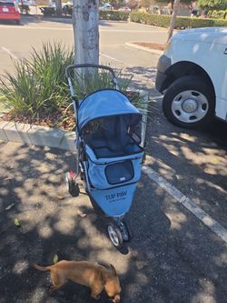 Top Paw Pet Stroller Blue