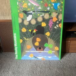 Large Charley Harper National Parks Print -MCM- heavy Mounted 