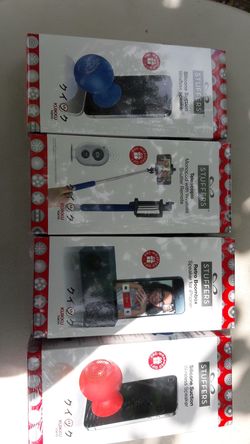 NEW speakers and Selfie Stick with Remote. $8 Each.