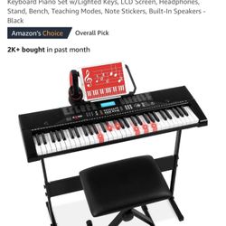 61 Key Electronic Keyboard with Lighted Keys