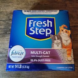 Fresh Step Mutli-Cat Extra Strength Formula  Cat Litter 14lb