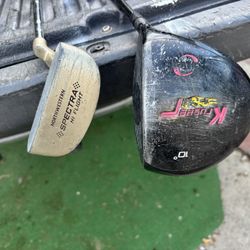 Golf Club Driver And Putter