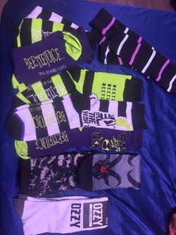 Brand new socks: Beetle Juice, Ozzy, misc.