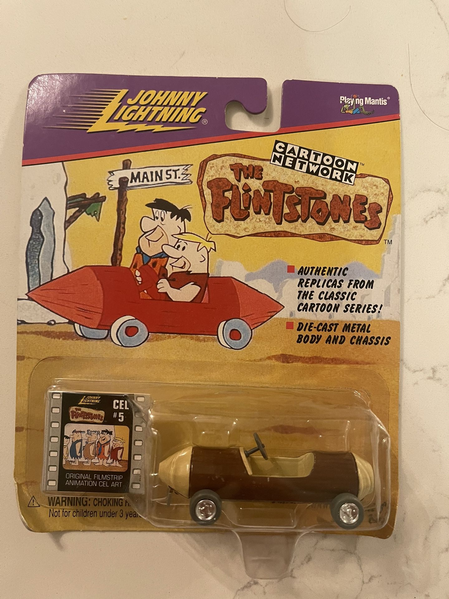 1998 JOHNNY LIGHTNING CARTOON NETWORK THE FLINSTONES "BARNEY RUBBLE SPORTS CAR" New Nrmnt Pkg