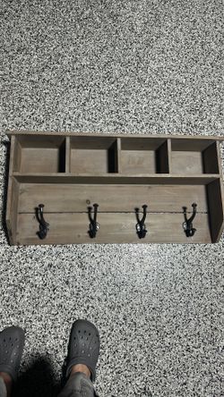 Shelf with hooks