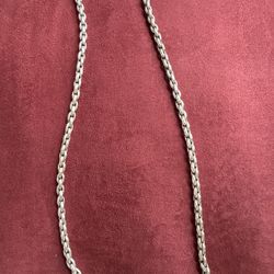 Mens Classic Sterling Silver Rope Chain Necklace 20” – Classic Braided Link