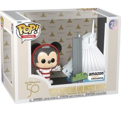 Funko Pop! Town: Collector’s Figure Walt Disney World 50th - Space Mountain and Mickey Mouse