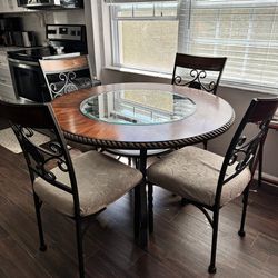 45" dining set with 4 chairs