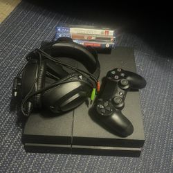 PS4 and 4 games. (willing to trade)