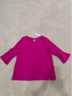 NEW Kim Rogers hot pink top sz XL