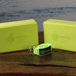 YOGA BLOCK STRETCH SET YOGA PILATES FITNESS (bonus strap included)