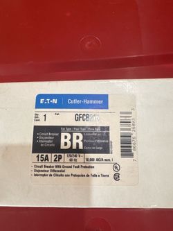 Eaton Cutler-Hammer GFCB215 15A 2-Pole GFCI Breaker – New in Box