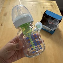 Dr. Brown's Natural Flow Anti-Colic Options+ Wide-Neck Glass Baby Bottles 5 oz/150 mL, 3 pack