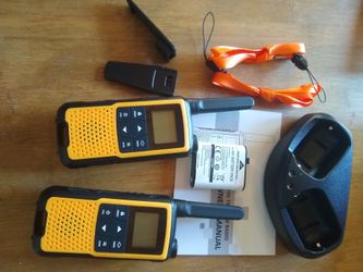 New Walkie Talkie USB C Rechargeable Waterproof Hiking Camping Outdoors Frs UHF 2 Way Radio Rei Cobra Midland Motorola Rocky Talky NOAA Weather Led Lt