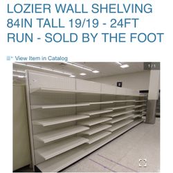 Gondola Shelving By Lozier Wall Unit 24 Ft