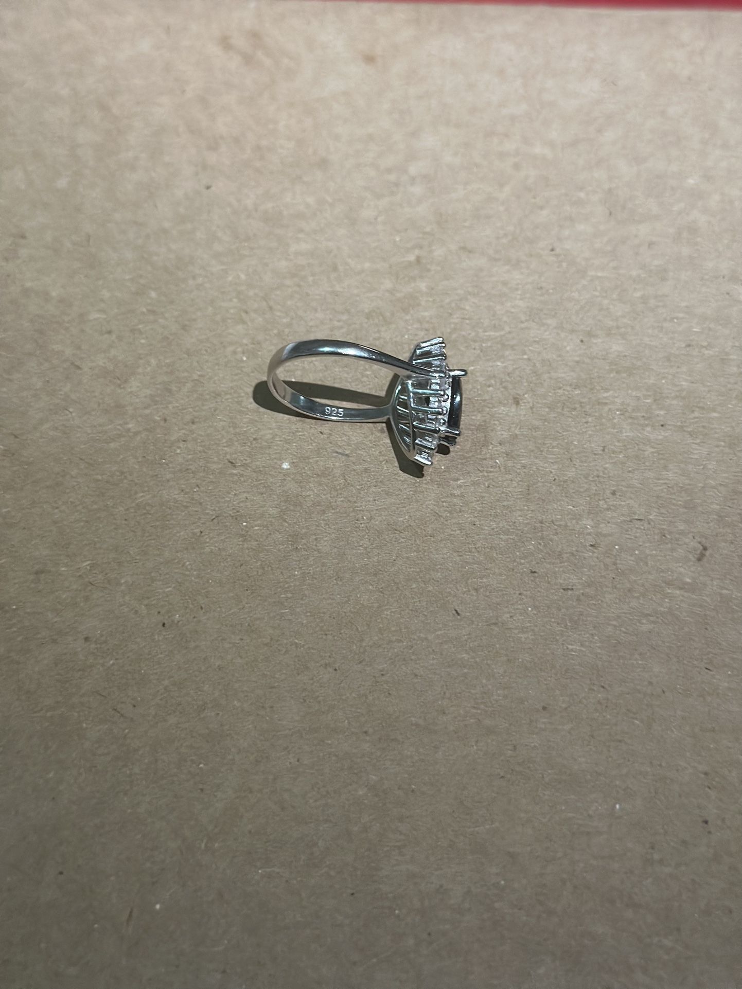925 Sterling Silver Aaa cz size 9