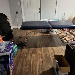 Massage table and chair